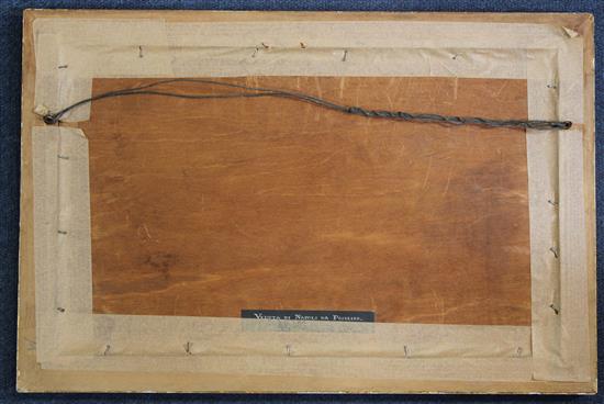 Neapolitan School Views of the bay of Naples with Vesuvius in the distance, 9.75 x 16in.